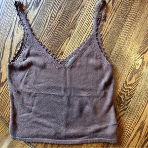 Reformation chocolate brown sweater tank